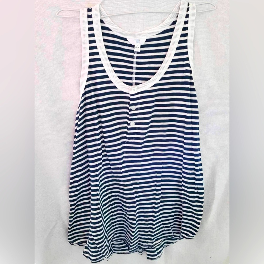Brand: Time Tru tank top or over bathing suit top size Large runs small